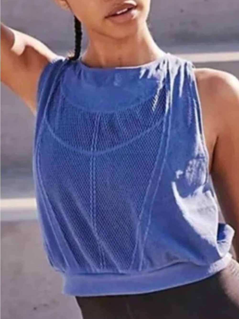 NWT Free People Movement Running Through My Mind Tank Blue